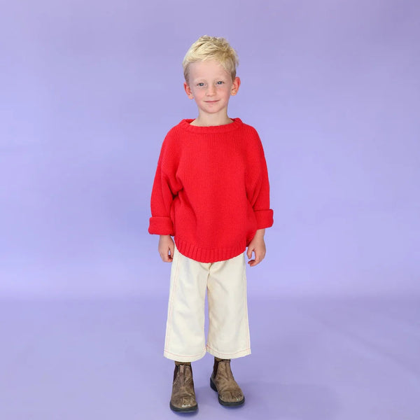 Merino Blend Everyday Pull Over - Flame