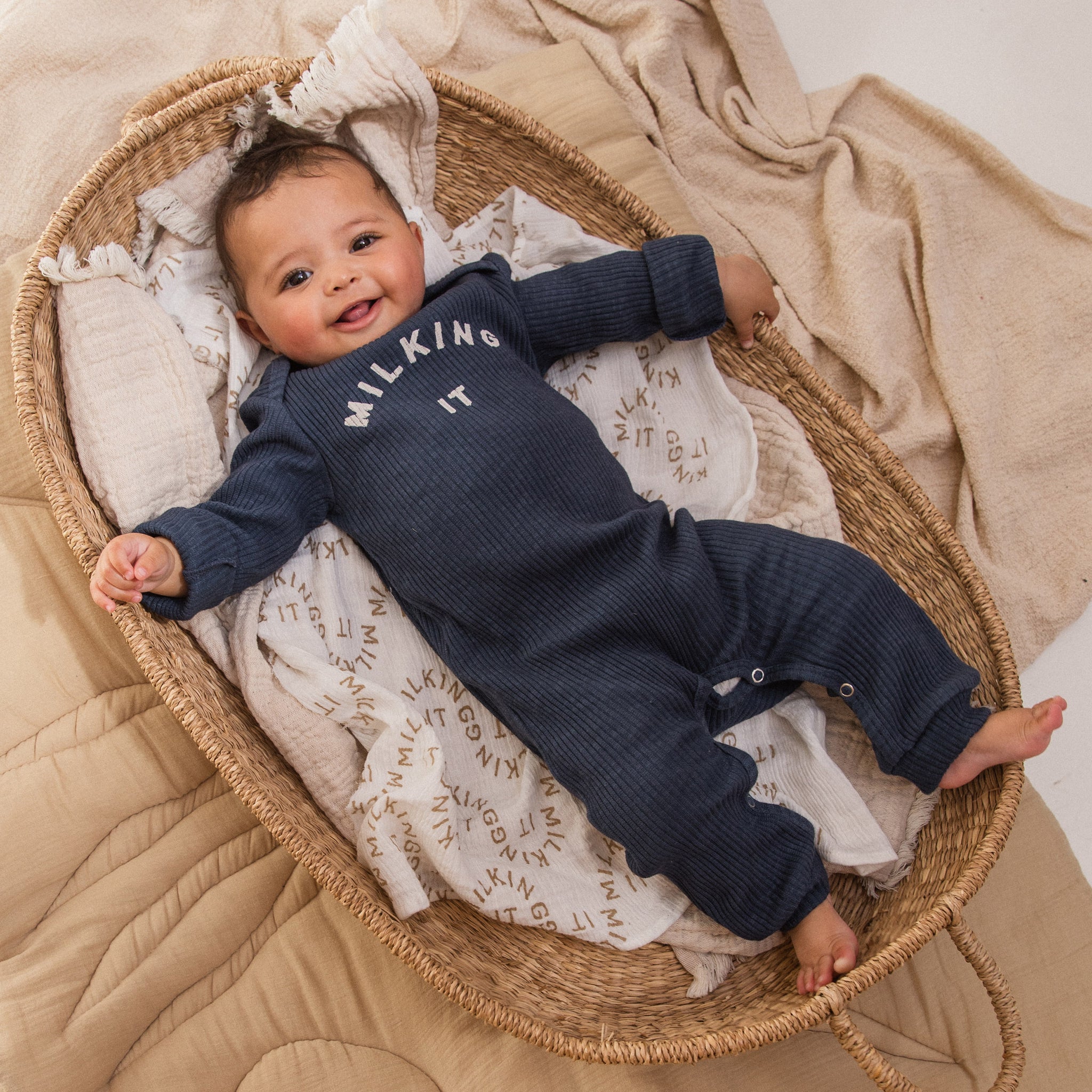 LAATSTE - Milking It Onesie - Navy