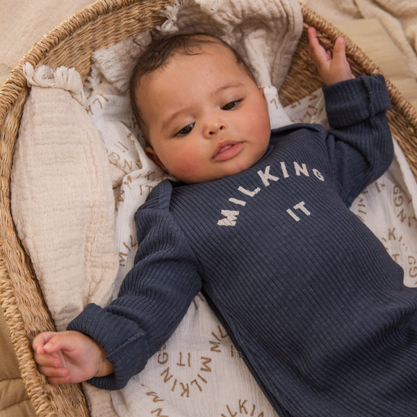 LAATSTE - Milking It Onesie - Navy