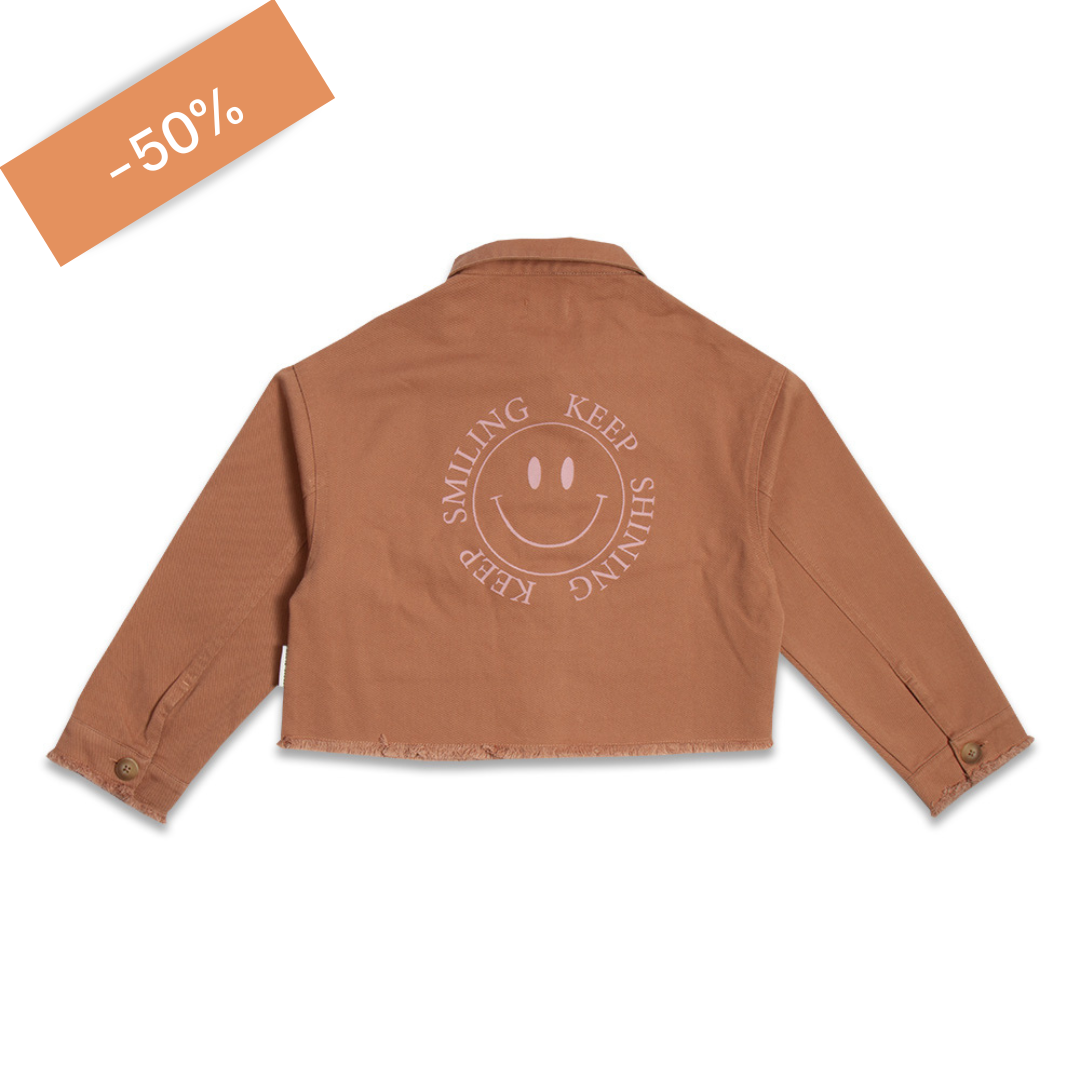 LAATSTE - Jacket 'Keep Smiling' - Camel