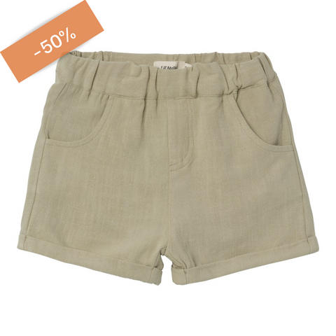 Dolie Loose Shorts - Moss Gray