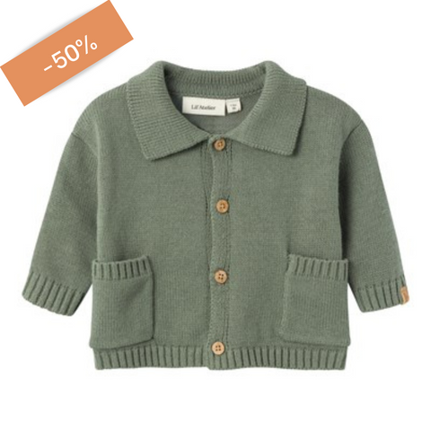 Theo Loose Knit Cardigan - Agave Green