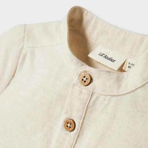 Motto Long Sleeve Shirt - Turtledove