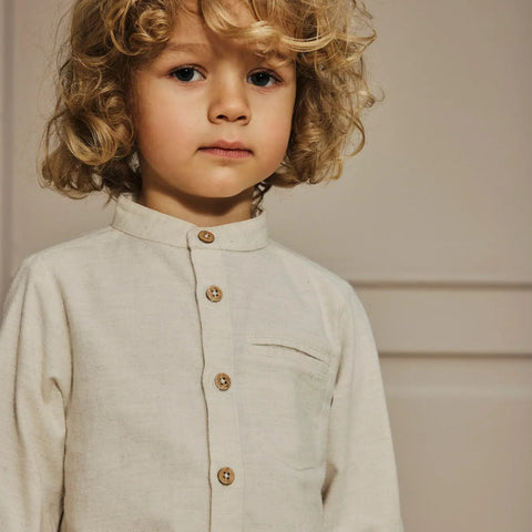 Motto Long Sleeve Shirt - Turtledove
