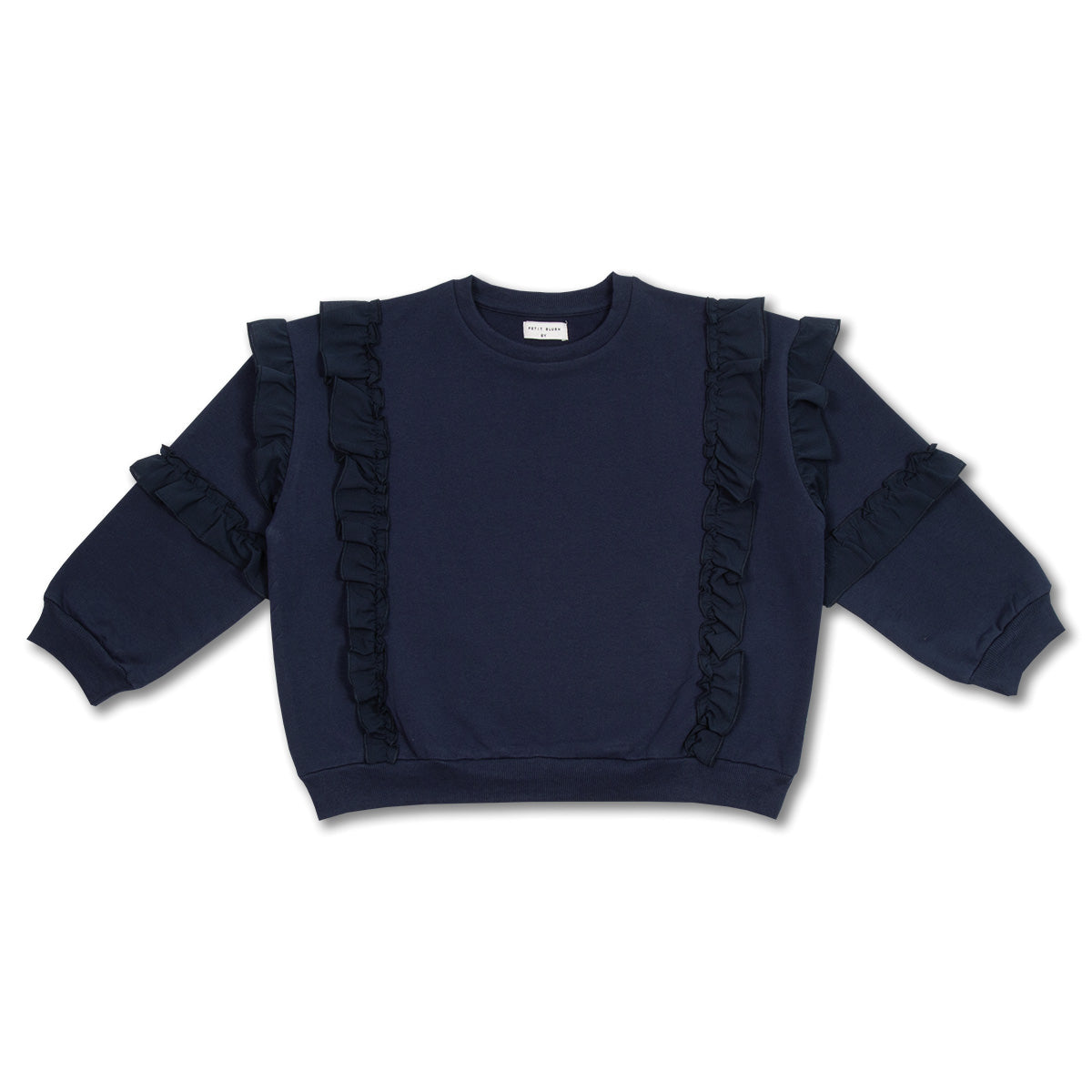 Romantic Ruffle Sweater - Navy