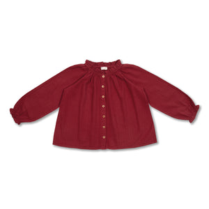 Raglan Blouse - Tibetan Red