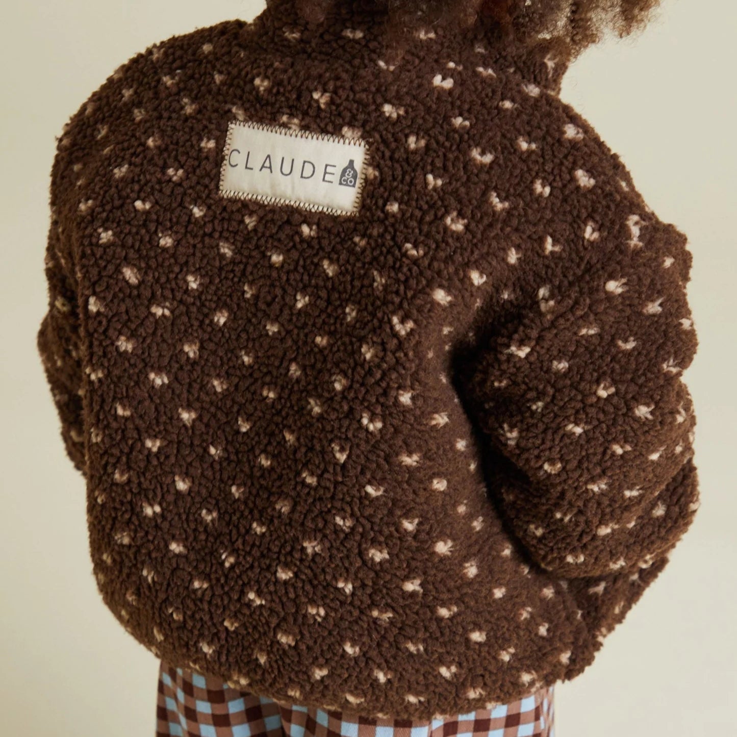 Drew Chocolate Spot Borg Jacket
