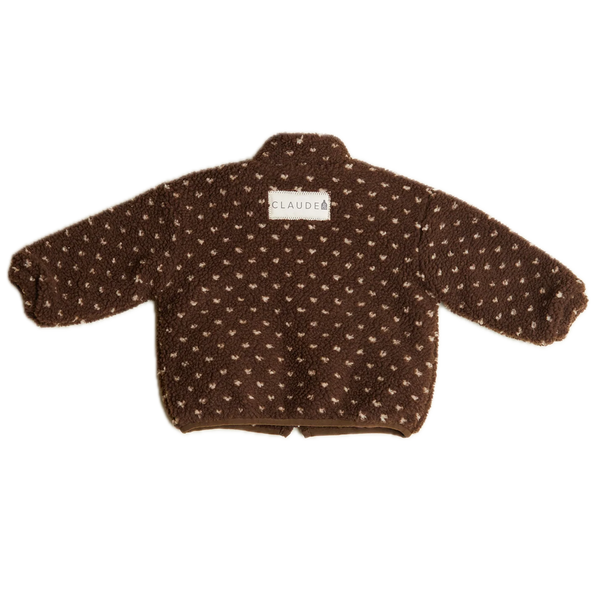 Drew Chocolate Spot Borg Jacket