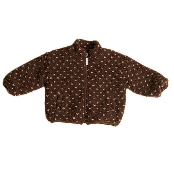 Drew Chocolate Spot Borg Jacket