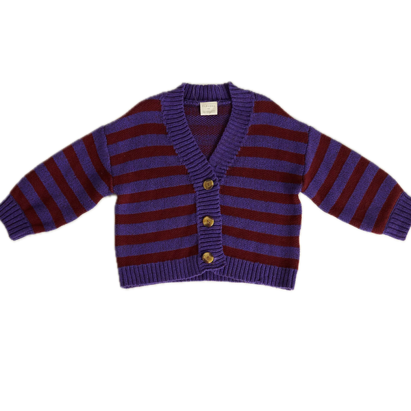 Eben Purple Stripe Cardigan