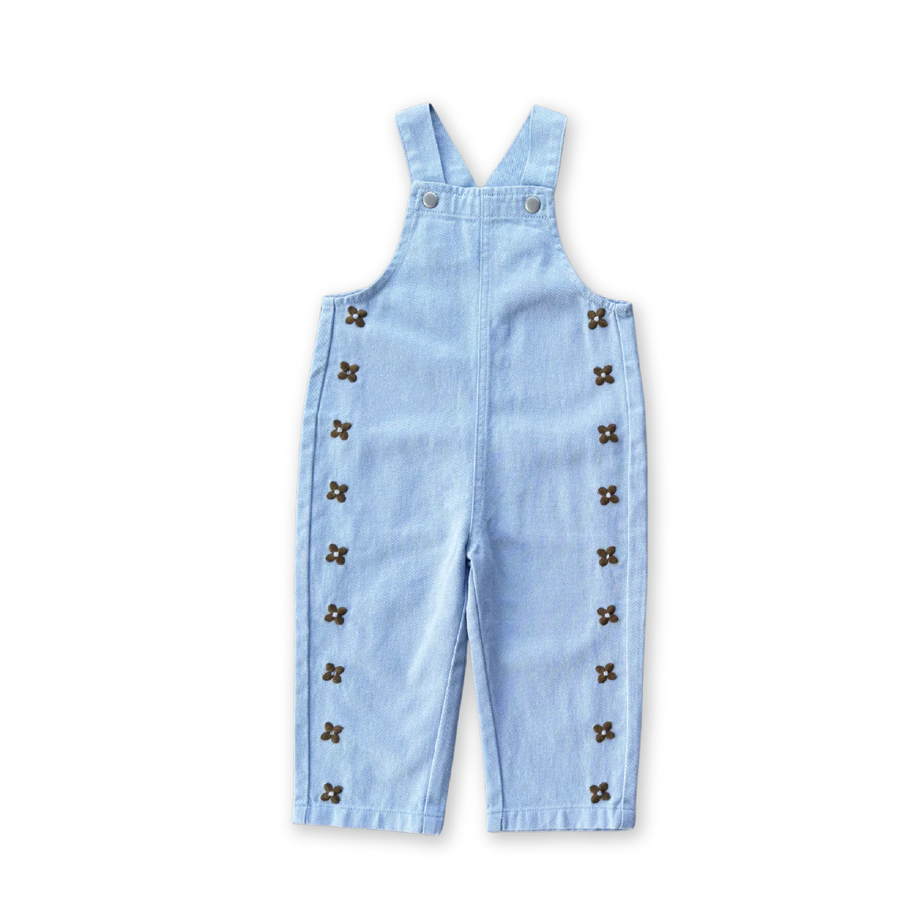 Organic Embroidery Posy Overalls