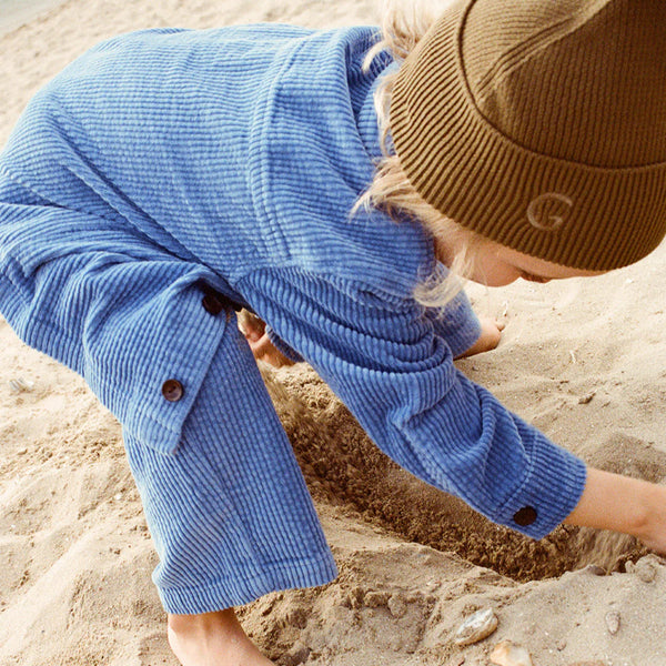 Organic Relaxed Cord Pant - Sea