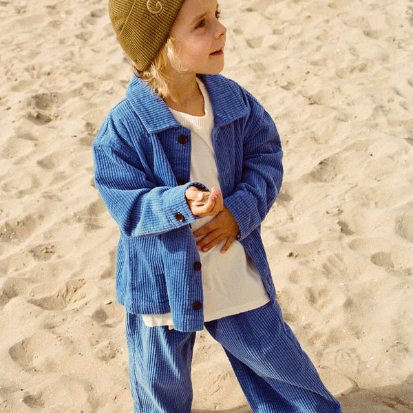Organic Relaxed Cord Pant - Sea