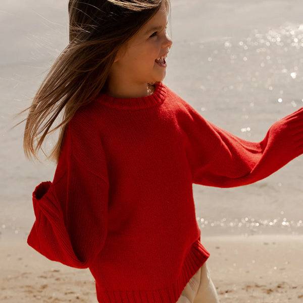 Merino Blend Everyday Pull Over - Flame