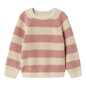 Emlen Knit Stripe - Turtledove Withered Rose