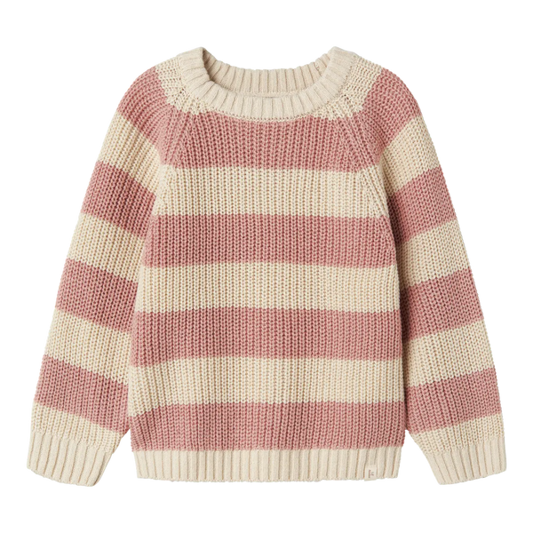 Emlen Knit Stripe - Turtledove Withered Rose