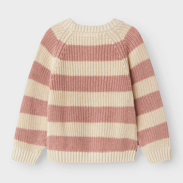 Emlen Knit Stripe - Turtledove Withered Rose