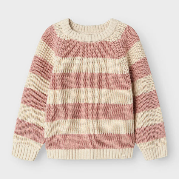 Emlen Knit Stripe - Turtledove Withered Rose