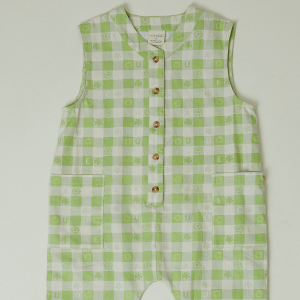 Charlie Sleeveless Overall - Gingham