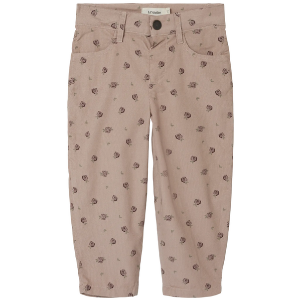 Bella Corduroy Pants - Gray Morn Floral