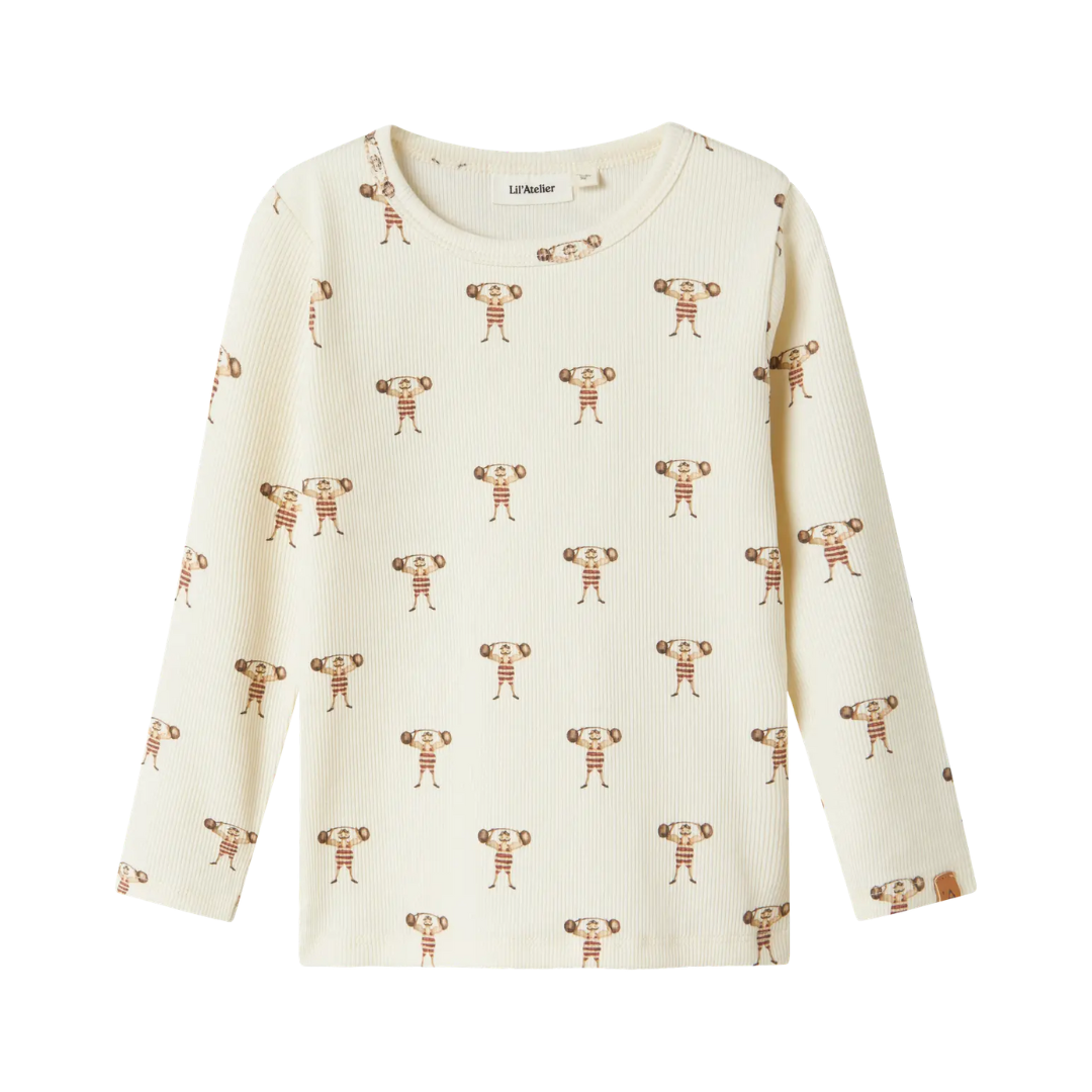 Lavo Long Sleeve  Slim Top - Turtledove Strong Man