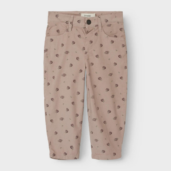 Bella Corduroy Pants - Gray Morn Floral