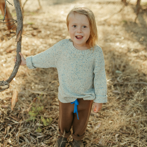 Organic Funfetti Pull Over - Sea