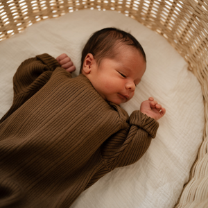 Organic Ribbed Jumpsuit - Espresso