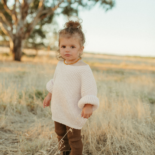 Organic Textured Pull Over - Pink Salt
