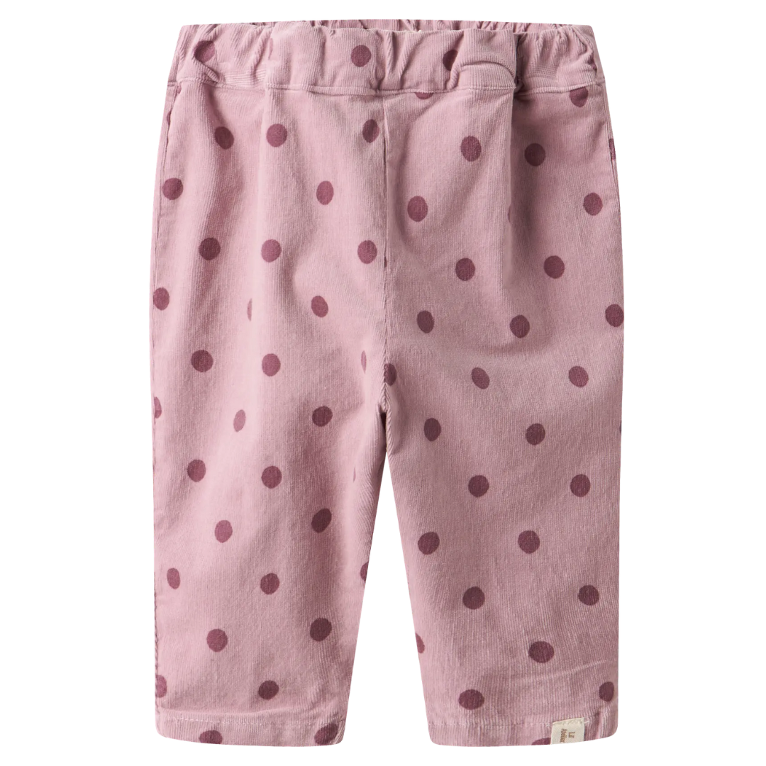 Somba Loose Corduroy Pants - Violet Ice Dots
