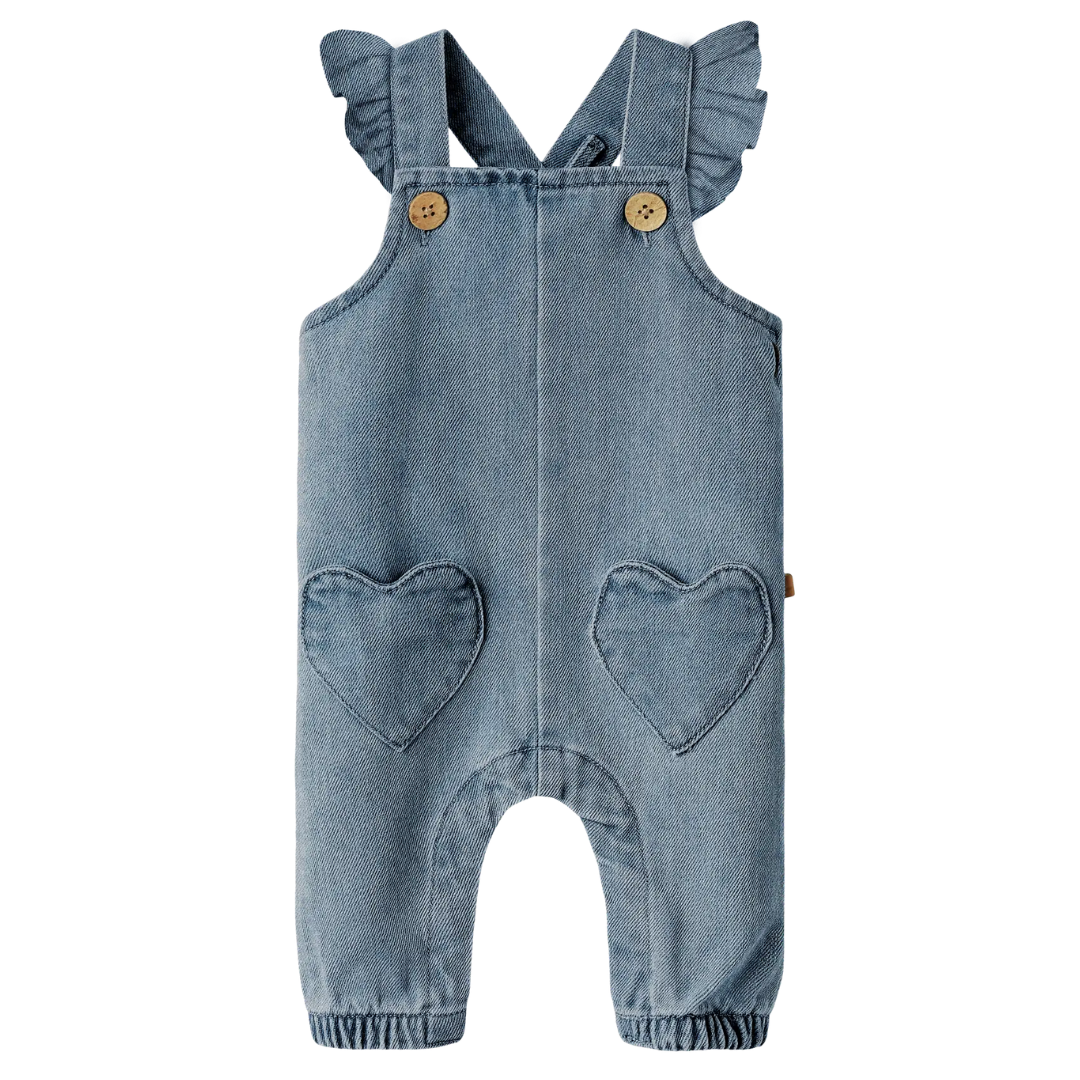 Lulia Loose Denim Overal - Medium Blue Denim