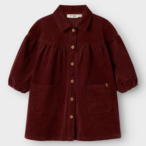 Fobert Loose Corduroy Dress - Hot Chocolate