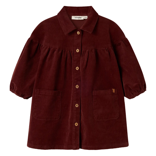 Fobert Loose Corduroy Dress - Hot Chocolate