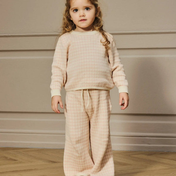 Nadie Wide Knit Pants Kids - Cameo Rose