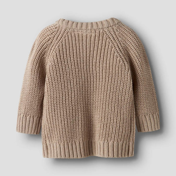 Emlen Mushroom Knit Cardigan - Oxford Tan