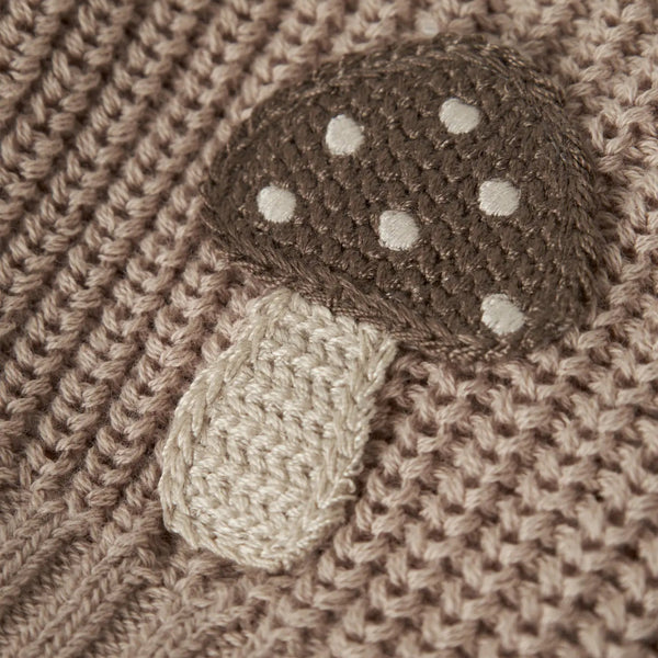 Emlen Mushroom Knit Cardigan - Oxford Tan