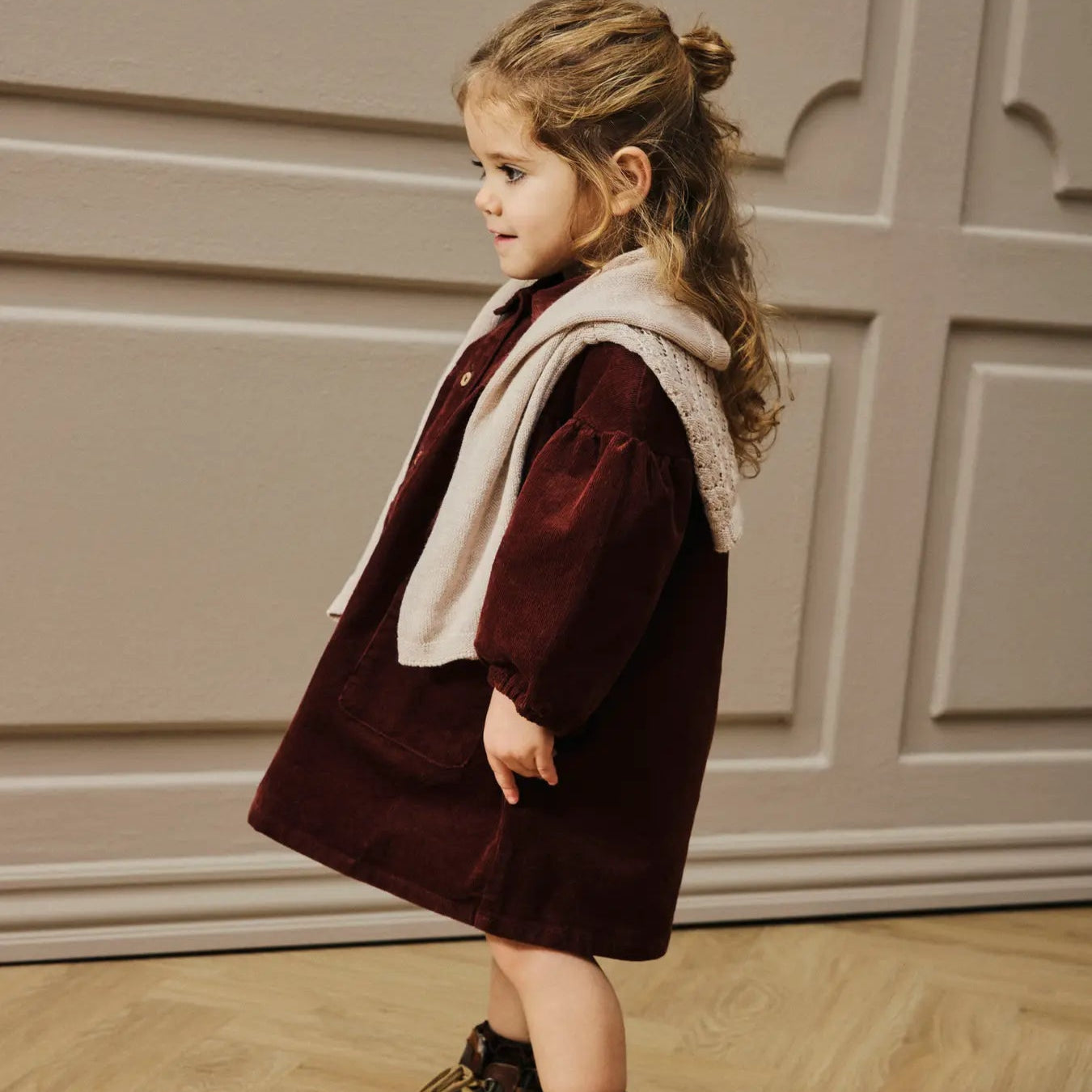 Fobert Loose Corduroy Dress - Hot Chocolate