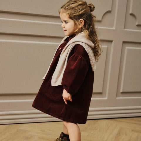 Fobert Loose Corduroy Dress - Hot Chocolate