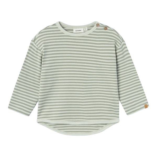 Geo Long Sleeve Top - Green Tint