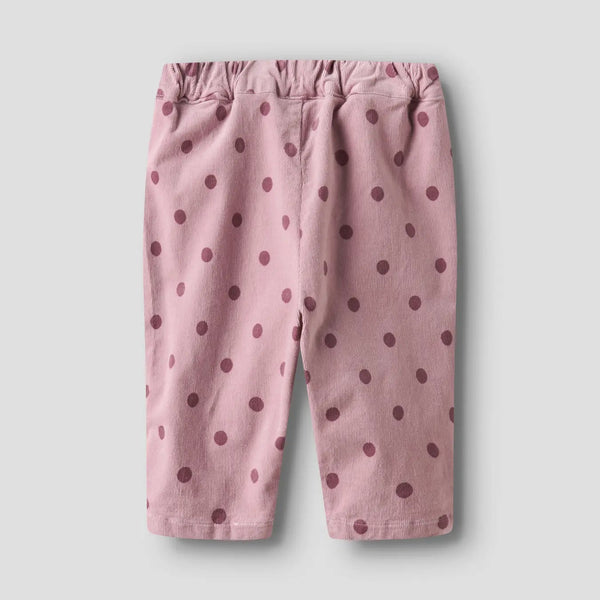 Somba Loose Corduroy Pants - Violet Ice Dots