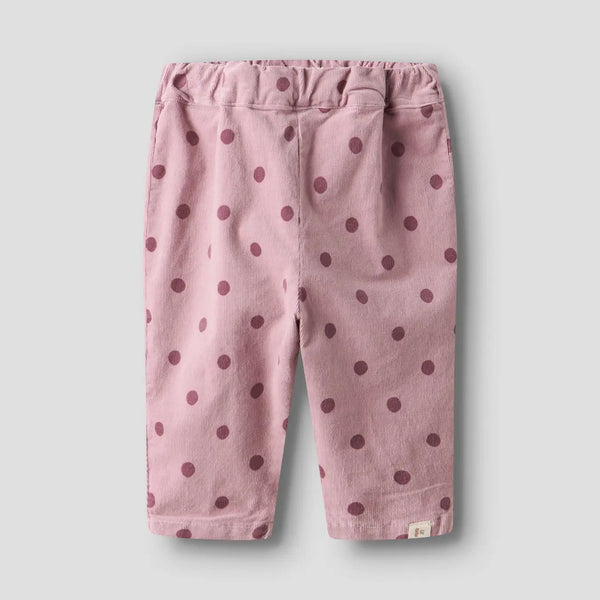 Somba Loose Corduroy Pants - Violet Ice Dots