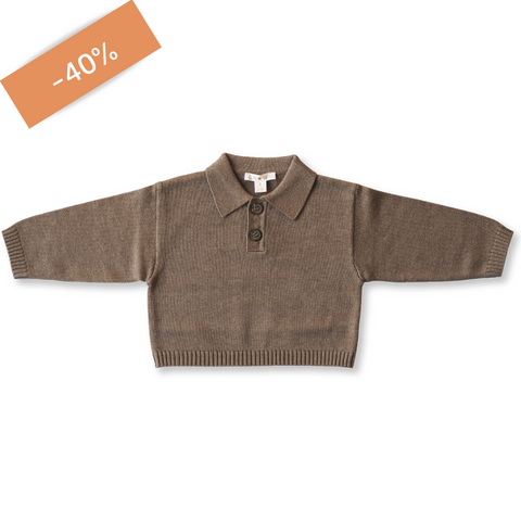 LAATSTE - Button Up Pull Over - Mud