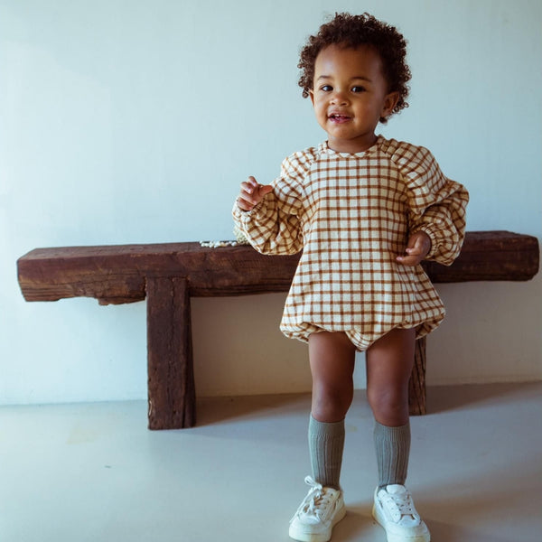 LAATSTE - Amber Check Puff Overall