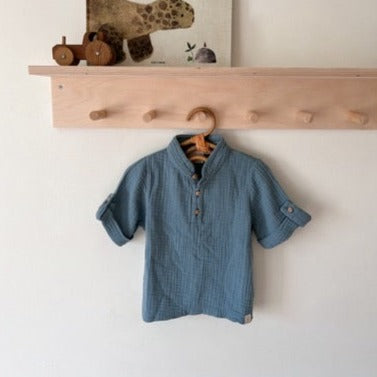 Boys Polo Blue Mousseline