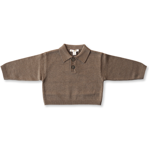 Button Up Pull Over - Mud