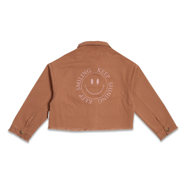 LAATSTE - Jacket 'Keep Smiling' - Camel